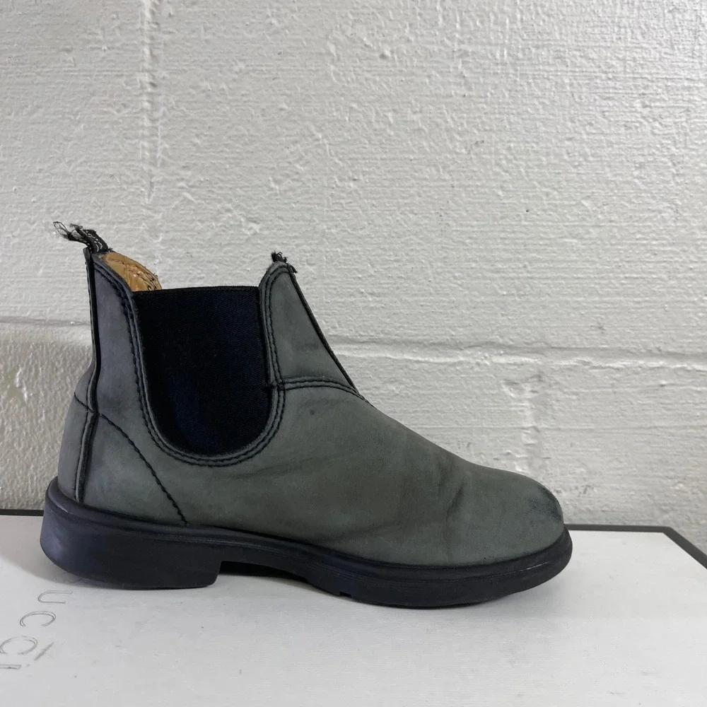 Blundstone Chelsea Boots Rustic Gray Nubuck Pull On Kids 12 UK/13-13.5 US